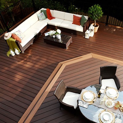 Lava Rock Trex Decking