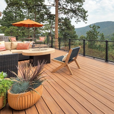 Tiki Torch Trex Decking